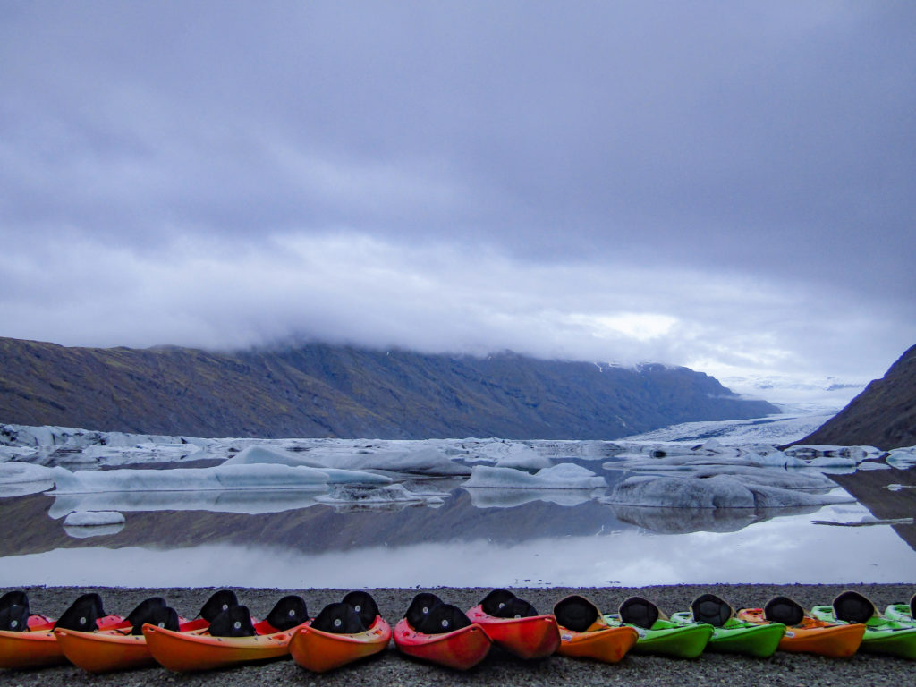 kayaking na ledovcové laguně