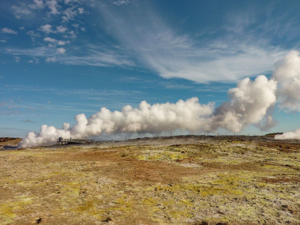 geotermální oblast na Islandu